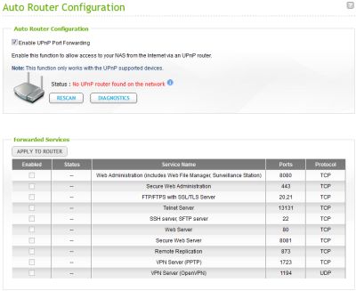 The MyCloudNAS feature requires a number of ports to be opened on a  firewall or router for it to function properly.